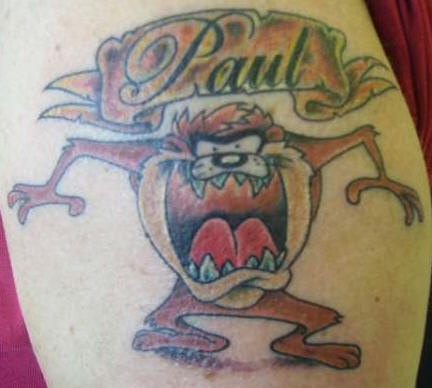 Paul le diable de Tasmanie   le tatouage
