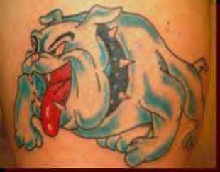 Tatuaggio Bulldog Spike da Tom e Jerry