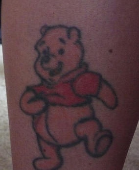 Winnie the pooh tattoo in colour