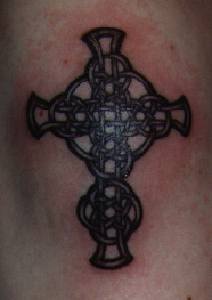 Celtic mailed cross tattoo
