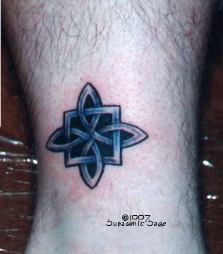 Celtic square wrist tattoo