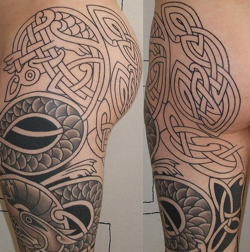 Celtic knot work tattoo