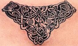 Black celtic style pattern tattoo