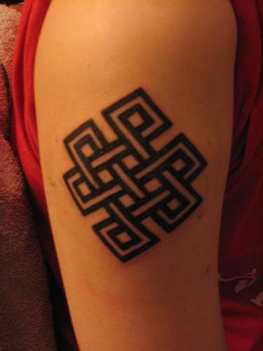 Celtic knot black ink  tattoo