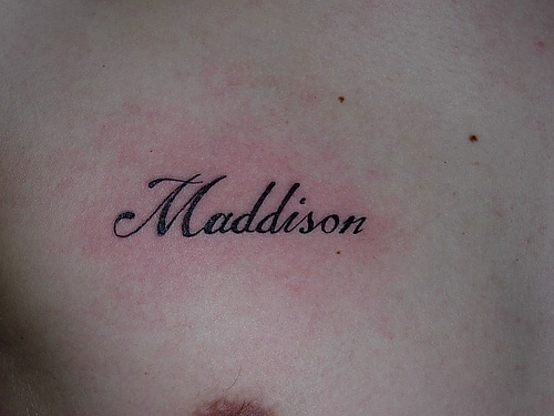 Maddison chest tattoo