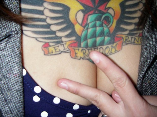 Let freedom chest tattoo