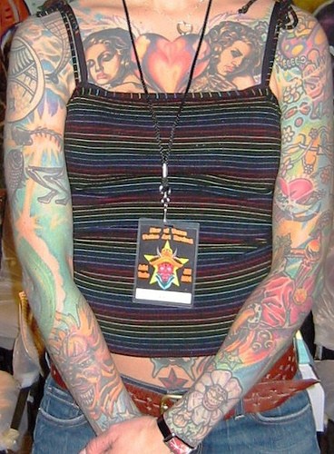 Love girls chest tattoo design