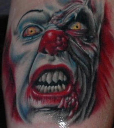 Clown from it stephen king movie tattoo