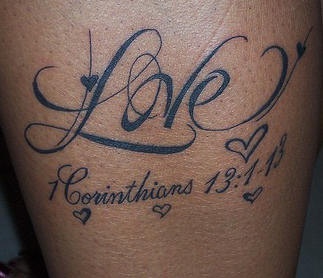 Corinthians psalm love tattoo