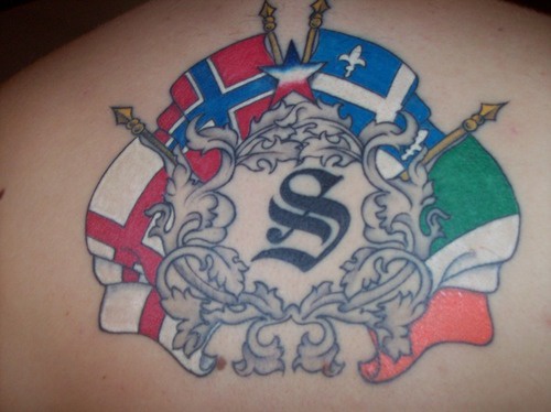 Heraldische Symbole der Großbritannien Tattoo