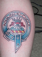 Aonaibh ri cheile in emblem coloured tattoo