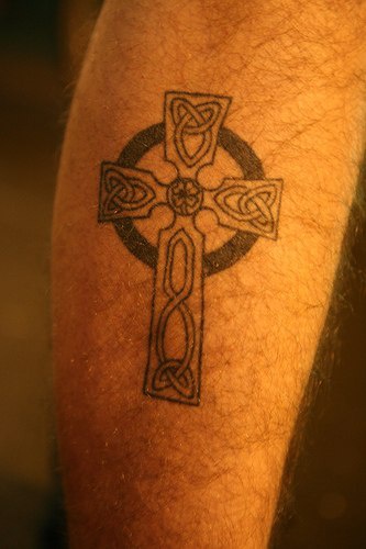 Simple celtic cross tattoo