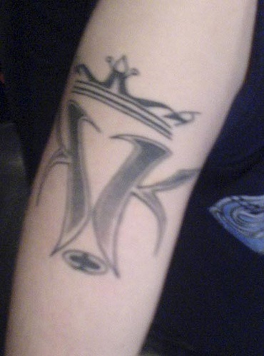 Crowned king of spades tattoo