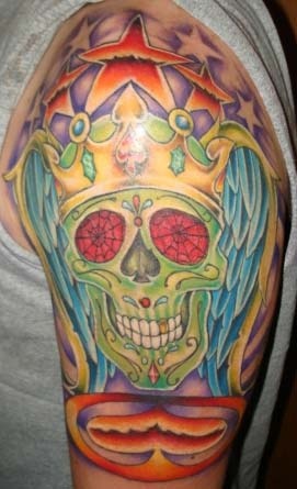 King of underworld skull tattoo