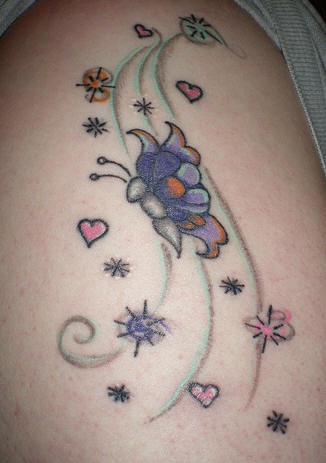 Netter Schmetterling Tattoo