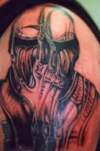 demone biomech tatuaggio