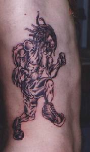 asecuzione vudu" demone tatuaggio
