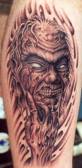 mostro zombie Ugly tatuaggio