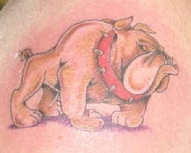 Nice spike dog from cartoon tattoo