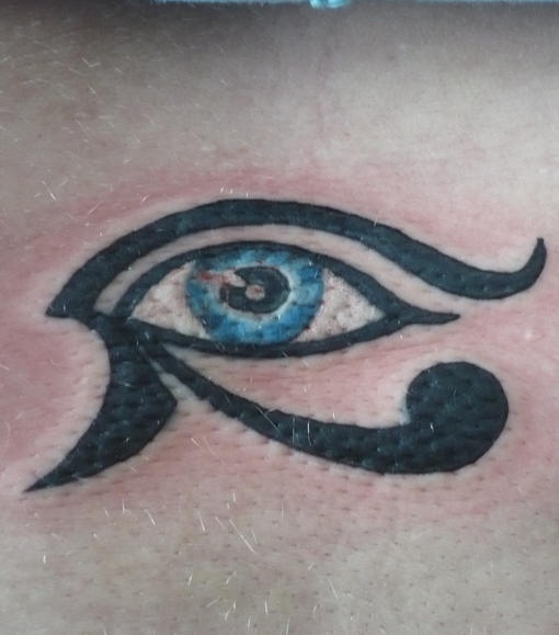 Blue eye of horus tattoo