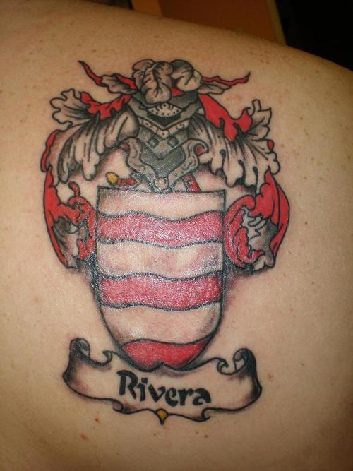 Rivera family crest tattoo