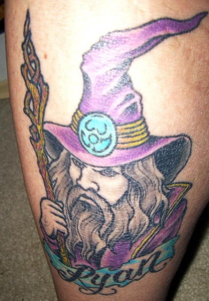 Ryan the purple wizard tattoo