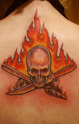 inferno cuoco in fuoco tatuagio