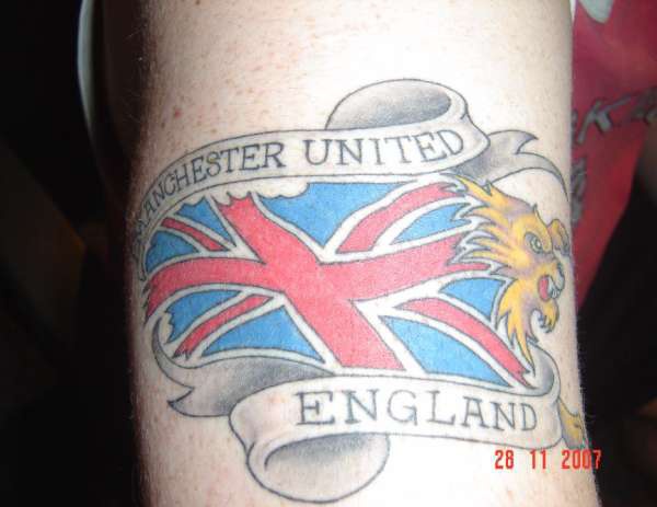 Patriotische englische Flagge Tattoo