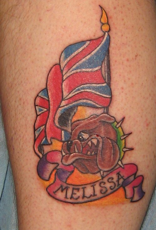 Le tatouage de drapeau de la Grande Bretagne