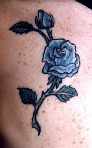 Blue rose tattoo