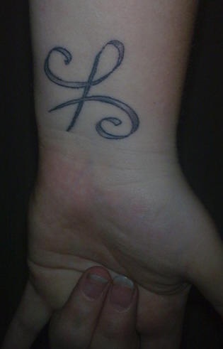 Friendship symbol on wrist tattoo