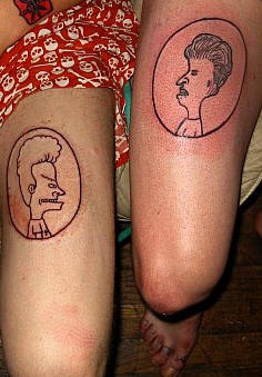 Beavis and butthead ritratti tatuaggii