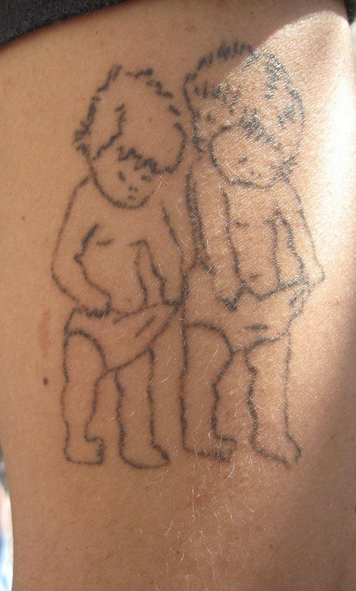 Lustige kleine Kinder Tattoo