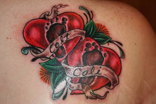 Lovers hearts artwork tattoo