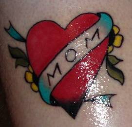 Love mom heart tattoo