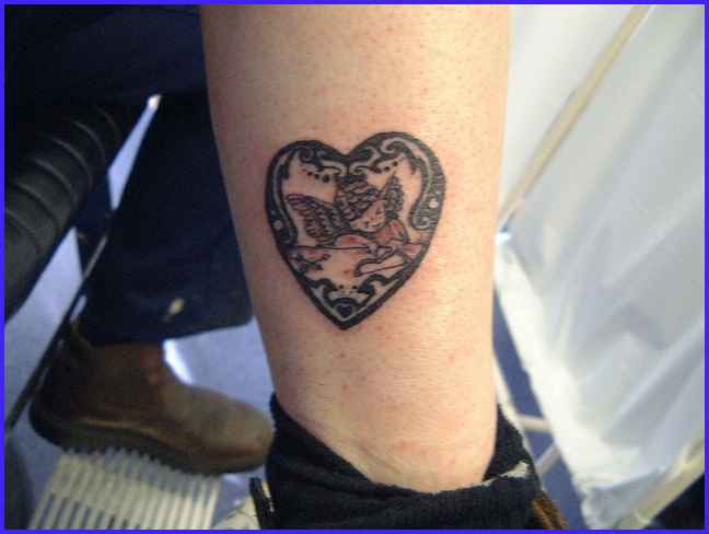 Heart shaped pattern tattoo