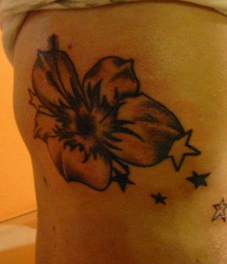 Hibiscus with stars on side
