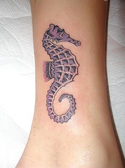 Sea horse tattoo