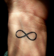Minimalistic Infinity symbol on wrist