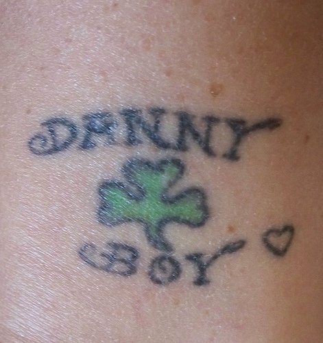 &quotDanny boy" irischer Klee Tattoo