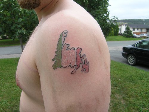 Country of ireland shoulder tattoo