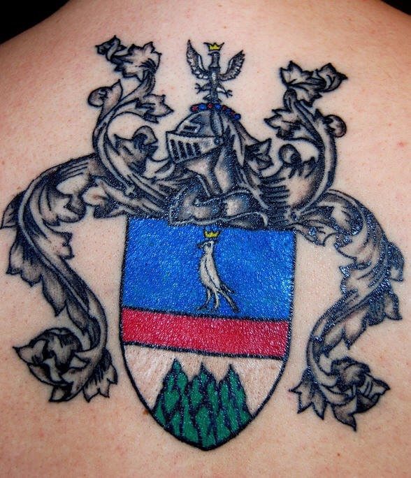 Italian family crest tattoo