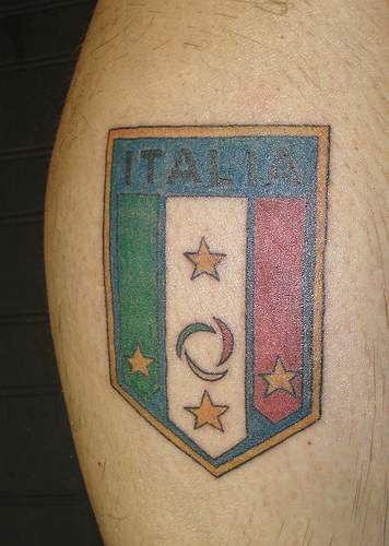 Italian symbol tattoo in colour