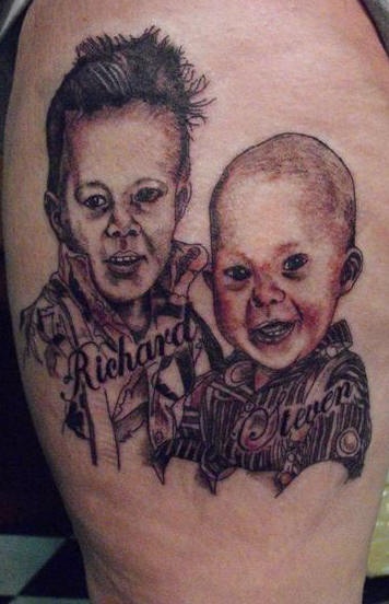 Kids portrait bad tattoo