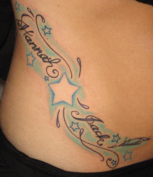 Child name with star tattoo