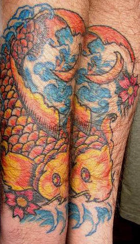 Mystic koi fish tattoo
