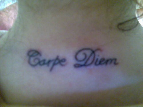 Carpe diem tattoo in latin