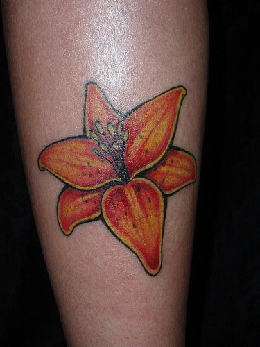 Morning star lily tattoo