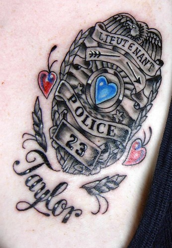 Police lieutenant symbol tattoo
