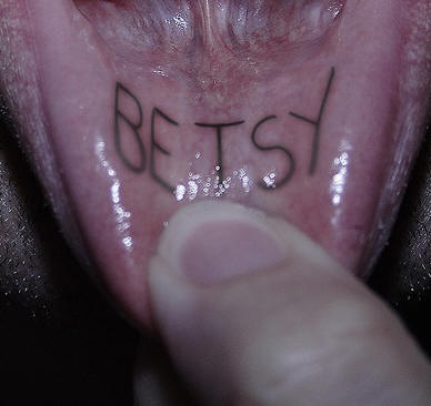 Lip tattoo, betsy, nice, subtle style
